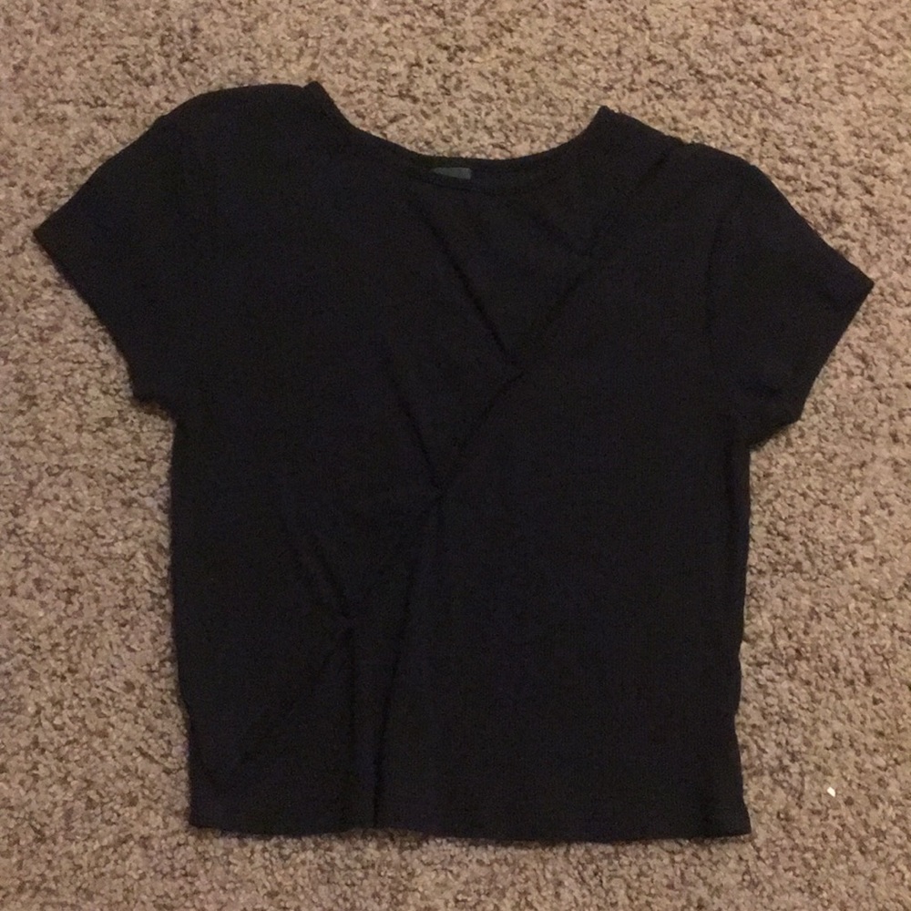 wild fable black crop top